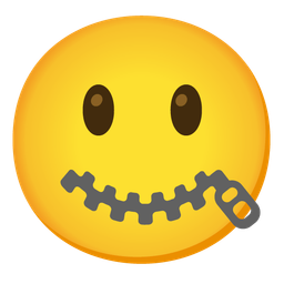 grinning face and zipper-mouth face