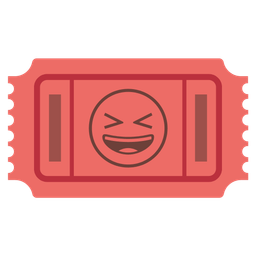 grinning squinting face and admission tickets