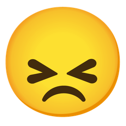 grinning squinting face and angry face