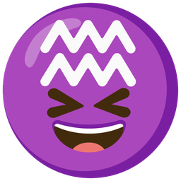 grinning squinting face and Aquarius