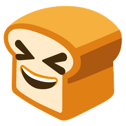 grinning squinting face and bread
