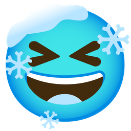 grinning squinting face and cold face