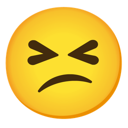 grinning squinting face and confused face