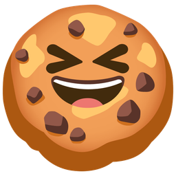 grinning squinting face and cookie