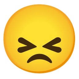 grinning squinting face and disappointed face