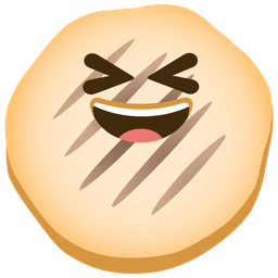 grinning squinting face and flatbread