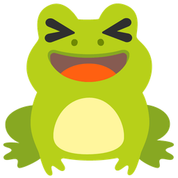 grinning squinting face and frog