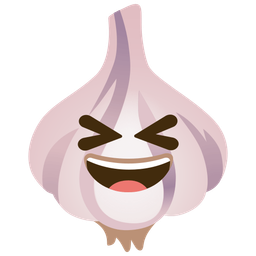 grinning squinting face and garlic