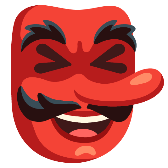 Grinning squinting face and Goblin