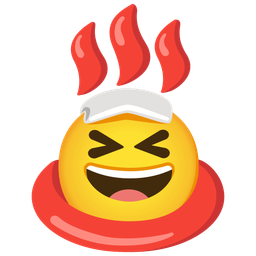 grinning squinting face and hot springs