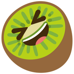 grinning squinting face and kiwi fruit