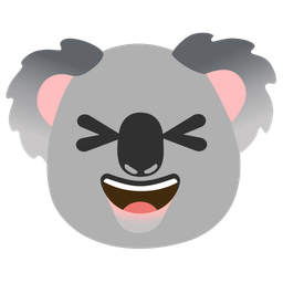 grinning squinting face and koala