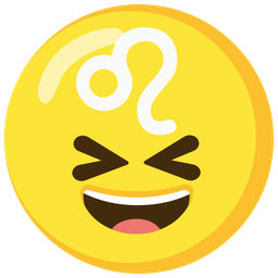 grinning squinting face and Leo