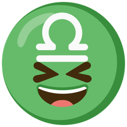 grinning squinting face and Libra