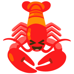 grinning squinting face and lobster