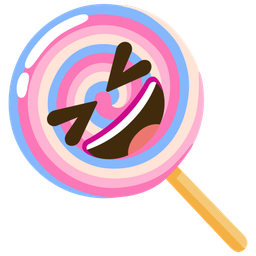 grinning squinting face and lollipop