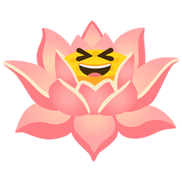 grinning squinting face and lotus