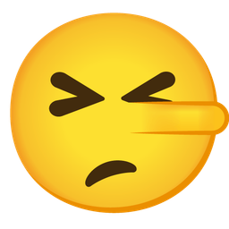 grinning squinting face and lying face