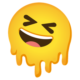 Grinning squinting face and Melting face