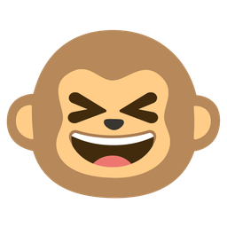 grinning squinting face and monkey face