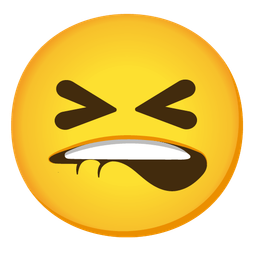 grinning squinting face and mouth