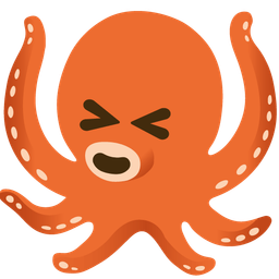 grinning squinting face and octopus