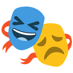 grinning squinting face and performing arts