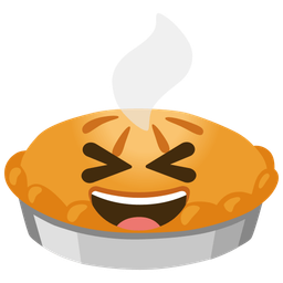 grinning squinting face and pie