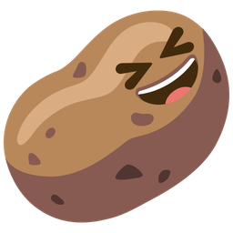 grinning squinting face and potato