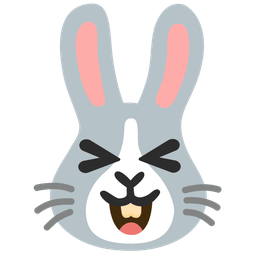 grinning squinting face and rabbit face