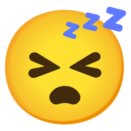 grinning squinting face and sleeping face