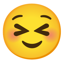 Grinning squinting face and Smiling face