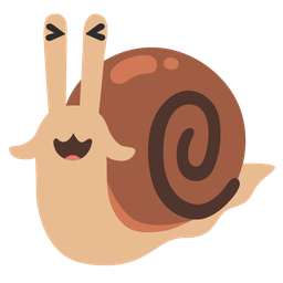 grinning squinting face and snail