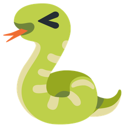 grinning squinting face and snake