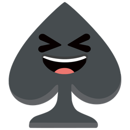 grinning squinting face and spade suit