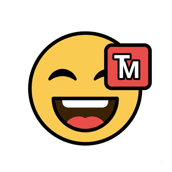 Grinning squinting face and Trade mark