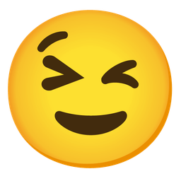 Grinning squinting face and Winking face