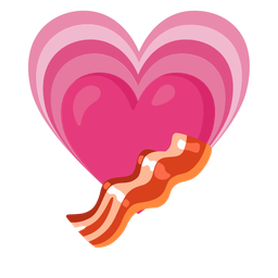 growing heart and bacon