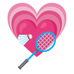 growing heart and badminton