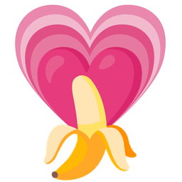 growing heart and banana