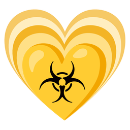 growing heart and biohazard