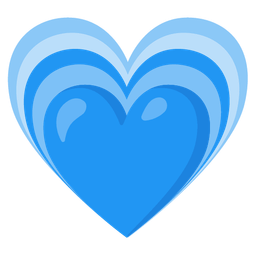 growing heart and blue heart