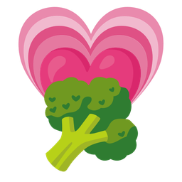growing heart and broccoli
