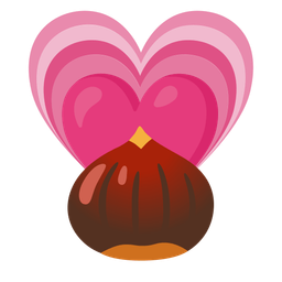 growing heart and chestnut