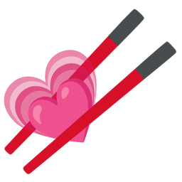 growing heart and chopsticks