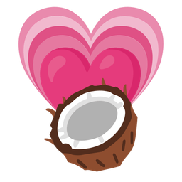 growing heart and coconut