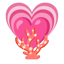 growing heart and coral