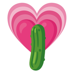 growing heart and cucumber