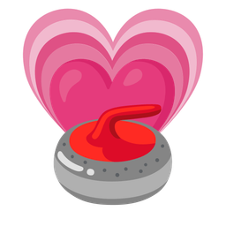 Growing heart and Curling stone