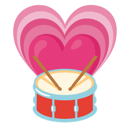 growing heart and drum